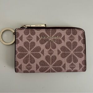 Kate Spade Flower Coated Canvas Key Pouch